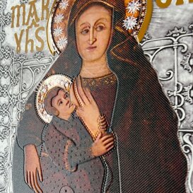 targa tattile-madonna a rilievo